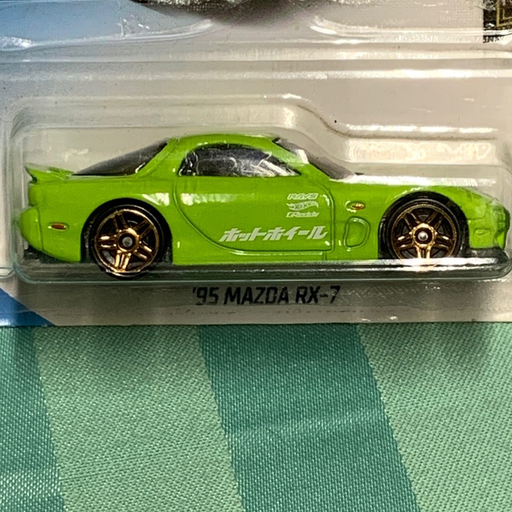 95 Mazda RX-7 Nightburnerz Green Hot Wheels Toy Car - Picture 2 of 9